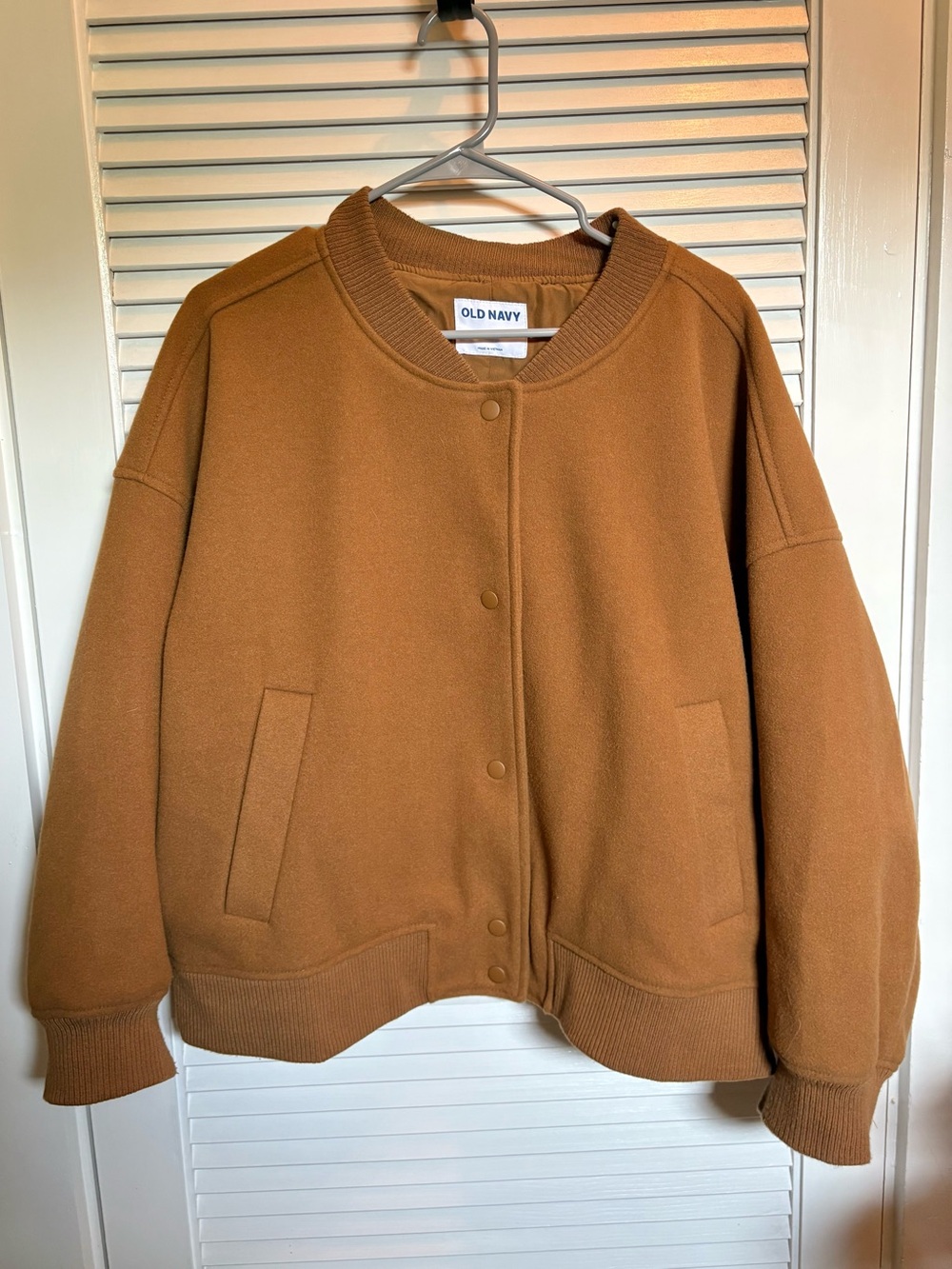 Old Navy Caramel Oversized Bomber Jacket — Size Petite XL